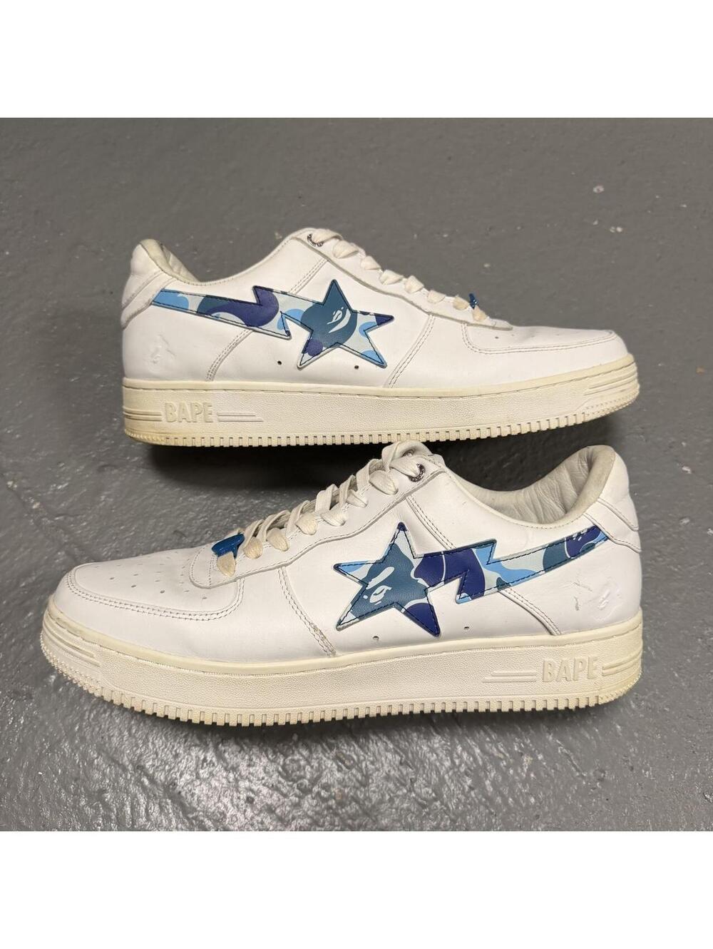 A Bathing APE BAPE Bapesta Low ABC Camo Blue